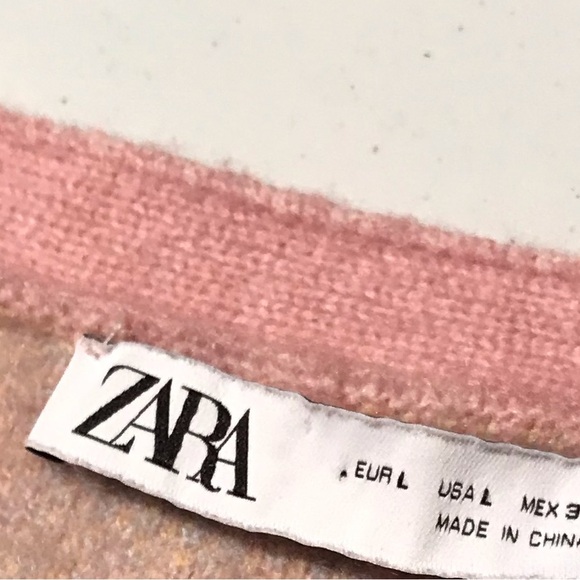 Zara Pastel Knit Argyle Jewel Button Cardigan Sweater - Picture 12 of 13